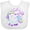 AA-White, variant on Inktastic Lil Sis Unicorn Little Sister Girls Baby Bib