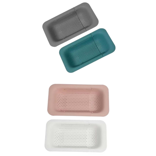 2 coladores de fregadero con gran capacidad de carga, colador extensible para fregadero de cocina para cocina + 2 coladores de fregadero con gran capa