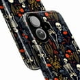 thumbnail image 4 of Dark Floral Skeleton Phone Case – Gothic Botanical Aesthetic Halloween Phone Case for iPhone 16 15 14 13 12 11 Pro Max, 4 of 6