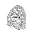 thumbnail image 4 of High Polish Flower Filigree Wide Ring ( Sizes 6 7 8 9 ) New .925 Sterling Silver Band Rings (Size 7), 4 of 4
