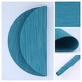 thumbnail image 2 of REGALWOVEN Round Placemats Set of 6 Placemats for Kitchen Dining Table Decor Washable Table Placemats Wipeable Table Mat Blue 14*14in, 2 of 7