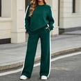 Sweat Set for Women Baeitkot Solid Color Side Stripe Sweatshirt and ...