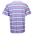 thumbnail image 4 of JAJAHO T Shirts For Men Short Sleeve Striped Summer Top Color Block Crewneck Classic Tee Shirt Relaxed Fit Daily Wear Soft Tops, 4 of 8