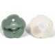 thumbnail image 1 of Chummies | paquete de 2 chupones para bebé 6 18 meses 100% de silicón muy suave (Salvia Verde & Beig, 1 of 4