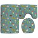 thumbnail image 1 of ABPHQTO Setas Erizos Caracol Juego de alfombras de baño de 3 piezas Alfombra de baño Alfombra de contorno y tapa de inodoro, 1 of 2