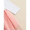 thumbnail image 6 of Arvbitana Kids Girls Round Collar Dress, Letter Printing Layered Hem Dress, 6 of 7