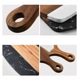 thumbnail image 4 of Mosiee Marble And Wood Cheese Board 2-In-1 Charcuterie Cutting Board Serving Tray Meats, 4 of 8