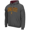thumbnail image 2 of Men's Colosseum Charcoal Arizona State Sun Devils Arch & Logo 3.0 Pullover Hoodie, 2 of 3