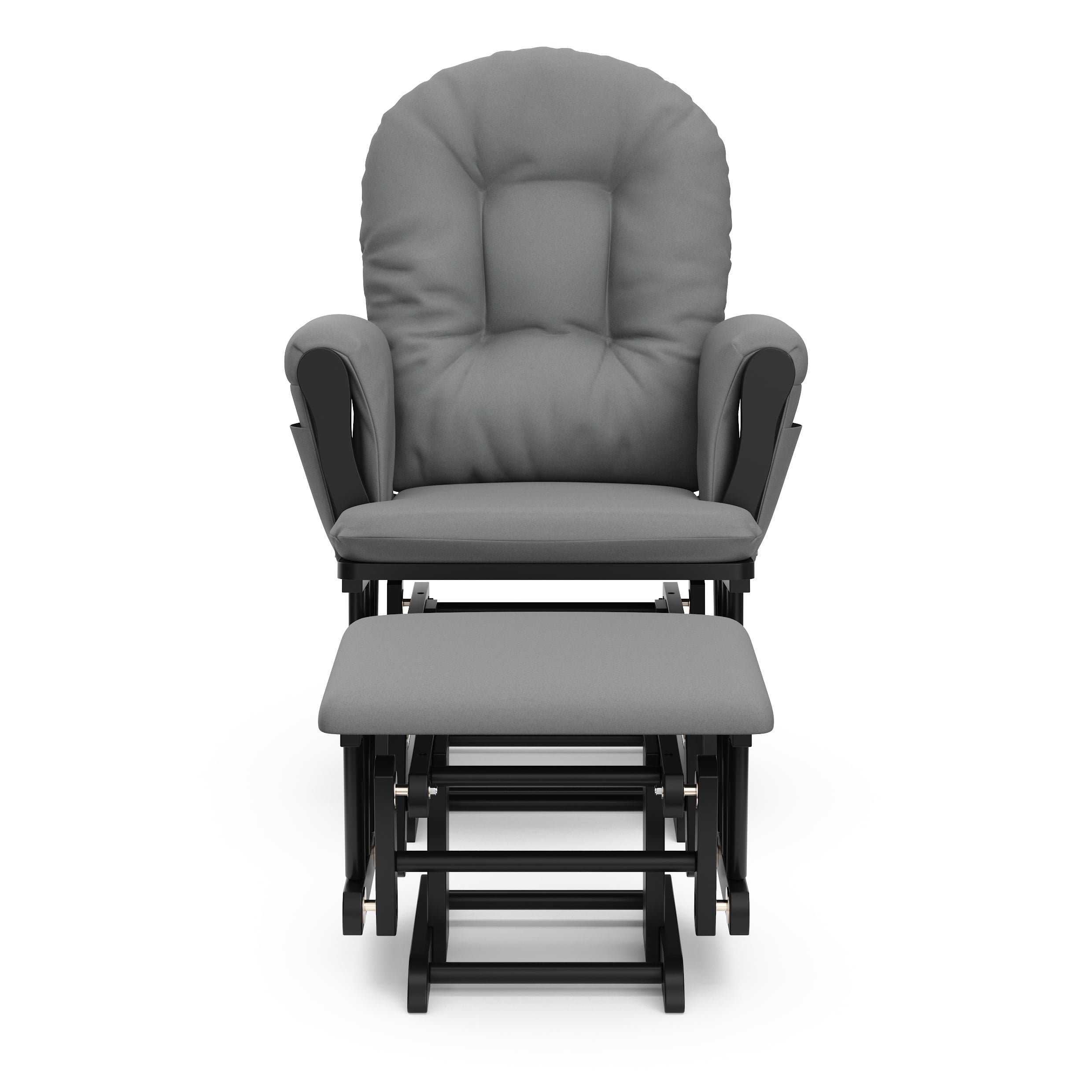 Storkcraft Hoop Infant Nursery Glider and Ottoman, Black with Gray
