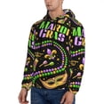 thumbnail image 3 of Cauagu Mardi Gras3 for Men's Pullover Hooded Sweatshirt Athletic Casual Hoodie Aautumn Hoodie Sweatshirt for Men Pullover Casual Hooded Sweatshirt-Large, 3 of 7