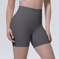 thumbnail image 5 of DORKASM ButterLuxe Biker Shorts 6" - High Waisted Workout Running Volleyball Spandex Yoga Womens Dark Gray S, 5 of 8