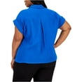 thumbnail image 2 of Calvin Klein Womens Plus Collared Textured Blouse, 2 of 2