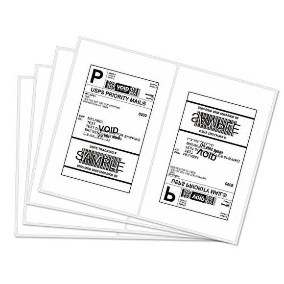 Half Sheet Laser & Inkjet - Rounded Corner Shipping Address Labels - 5-1/2" X 8-1/2" (200 Labels)
