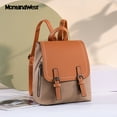 thumbnail image 7 of Montana West Small Backpack for Women Vegan Leather Mini Backpack Purse for Women Colorblock Backpack Cute Convertible Shoulder Bag, Camel, 7 of 7
