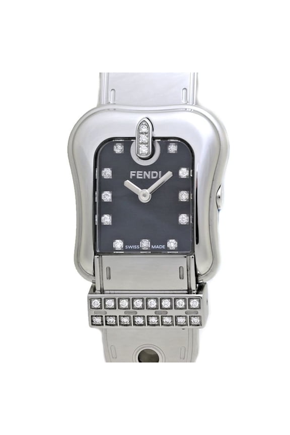 Pre-Owned FENDI B-FENDI 3800L Diamond Stainless Steel Ladies Watch 39776 (Good)