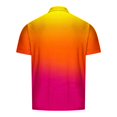 thumbnail image 4 of Zylanna Men's Short Sleeve T-Shirts, Summer Gradient Color Turn-down Collar Lightweight Daily leisure Tops for Men Orange Size 3XL, 4 of 4
