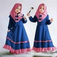 thumbnail image 2 of Mercatoo Kids Prayer Dress 𝐌uslim Clothes for Girls Long Sleeve Abaya with Hijab Two Piece Maxi 𝗹slamic Set, 2 of 8
