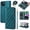 Green, variant on Furiet Argyle Wallet Case for iPhone 15 Pro Max 6.7 inch with Tempered Glass Screen Protector Wrist Strap Shoulder Strap, Card Slots Stand Phone Cover for i Phone15 15Pro i15 ProMax 15ProMax Black