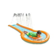 HearthSong 12-Foot Inflatable Water Slide with 3-Foot Wide Splash Pool and Two Inflatable Speed Boards