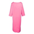 thumbnail image 4 of Atuendos Con Pantalones De Pierna Ancha 2 unids/set conjuntos de dos piezas sueltos sólidos traje de pantalones sueltos para ir de compras (Rose Red XL) Cgtredaw Para estrenar, 4 of 9