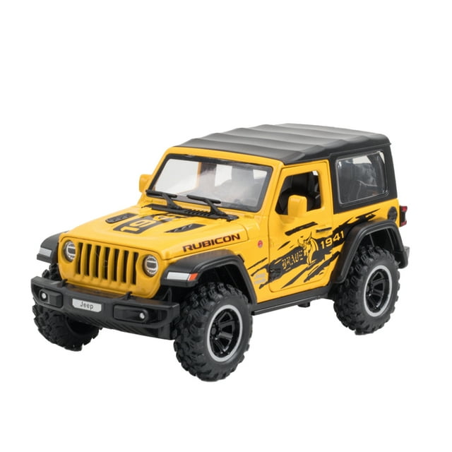TopOne 1/32 Jeep Wrangler Rubicon Alloy Car Model Light Sound Off-road Vehicles Car Model For Kids Gifts