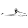 thumbnail image 3 of Silver Tenor Trombone Professional Bb Tone Brass Gold Lacquer Trombone for Student Beginner Teacher, 3 of 7