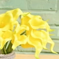 thumbnail image 4 of Morttic 20pcs Artificial Calla Lily Silk Flowers 13.4" for Home Kitchen Wedding Table Decoration (Yellow), 4 of 18