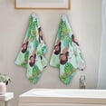 thumbnail image 3 of Cute Hawaiian Mermaid Hand Towels for Bathroom, Tropical Leaves Floral Kitchen Towel 2 PCS Ultra Soft and Highly Absorbent Decorative Fingertip Face Bath Towels for Spa & Hotel, 28.3"x 14.4", 3 of 4