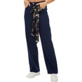 thumbnail image 3 of Pantalones vaqueros de pierna ancha para mujer, cintura alta, holgados, pierna recta, elásticos, casuales, pantalones de mezclilla para mujer, azul-16, 3 of 5
