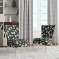 thumbnail image 2 of Designart "Ivory Grace In Minimalist Florals" White Floral Upholstered Accent Chair - Cottage Arm Chair For Living Room, 2 of 5
