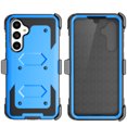 thumbnail image 4 of Galaxy S23 FE 5G Holster Case Belt Clip w/ [Built in Screen Protecotr],Takfox Rugged Shockproof Heavy Duty Locking Swivel Kickstand Full Body Hard Shell Cover for Samsung Galaxy S23 FE 5G 6.4"- Blue, 4 of 5