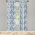 thumbnail image 2 of Ambesonne Vintage Tribal 4-Panel Curtains, Feather in Aqua Hues, 56"x84", White Teal and Blue Grey, 2 of 4