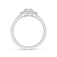 thumbnail image 2 of ANGARA Natural Diamond Three Stone Engagement Ring in 14K White Gold for Women (Size-5.5mm| Color-I-J| Clarity-I1-I2) | April Birthstone, Anniversary, Jewelry Gift for Women | Natural Diamond Ring, 2 of 10