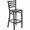 Walnut Wood Seat/Black Metal Frame, variant on Flash Furniture HERCULES Series Black Ladder Back Metal Restaurant Barstool - Walnut Wood Seat