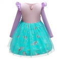 thumbnail image 4 of WIBACKER 1-6Y Girls Mermaid Princess Costumes Dresses Fancy Dress Up for Halloween Party Cosplay Christmas Gift, 4 of 9