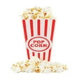 thumbnail image 2 of 8 Pcs Plastic Red & White Striped Classic Popcorn Containers for Movie Night - 7.8" Tall x 3.8" Square, 2 of 6