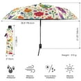 thumbnail image 3 of FORMRS Travel Umbrella Folding Auto Open Close Windproof Rain UV Protection, Purple Cartoon Animals, 3 of 8