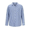 thumbnail image 2 of Aloohaidyvio George Mens Button Down Long Sleeve Shirts Cotton Plaid Summer Casual Shirts for Men with Pockets, 2 of 6