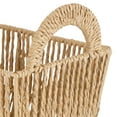 thumbnail image 6 of Simplify Vertical Weave Paper Rope Small Shelf Storage Basket with Round Handles, 6 of 8