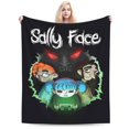 thumbnail image 1 of Manta de franela cálida y acogedora con diseño de Sally Face para sala de estar, dormitorio, cama, sofá, coche, mantas de vellón para todas las estaciones, regalos para niños, adolescentes y adultos,, 1 of 8