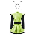 thumbnail image 3 of iiniim Girls 2 Pcs Alien Dress Galaxy Robot Fancy Dress-Up School Alien Show A Line Tutu Dress with Hair Hoop Fluorescent Green 14, 3 of 6