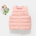 thumbnail image 6 of Splozh Kids Fleece Vests Lightweight Vest Warm Cute Sleeveless Jacket Soft Fall Winter Clothes Outerwear Coat,Light Pink,12-18 Months, 6 of 6