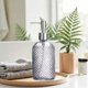thumbnail image 5 of Botella de Loción de Vidrio con Dosificador – Dispensador de Jabón de Vidrio con Textura de Puntos En Relieve para Tocador de Cocina y Baño – Dosificador de Acero Inoxidable a Prueba de Fugas – Diseñ, 5 of 6