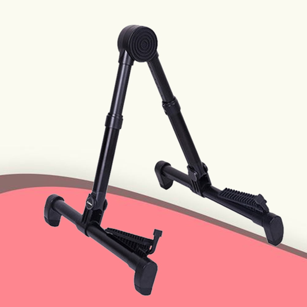 Raindrops Black Guitar Stand Rack for Musical Instruments, Stable Holder and Display Accessory for Electric and Acoustic Guitars