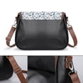 thumbnail image 3 of Flower Blue Grey Cherry Blossoms Vintage Crossbody Bag for Women Medium Leather Hobo Bags Shoulder Bag Classic City Leather Satchels, 3 of 8