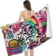 thumbnail image 2 of PHYHOO  Animal Fruit Beach Towel for Adults Kids Microfiber Lightweight Swimming Pool Towels Quick Dry Absorbent Sand Free Large Oversized Bath Towel 30x60in, 2 of 8