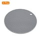 thumbnail image 3 of Silicona Salvamanteles Esteras para Ollas Calientes Ollas y Sartenes, 4uds Silicona Ollas Soporte Estera, Mesa Térmicas Almohadillas para Cocina Mesa Encimera-Claro Gris, 3 of 5
