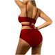 thumbnail image 2 of Underwire Trajes de Baño para las Mujeres Color Sólido Dos Piezas de Cintura Alta, Delgado Y Sexy Trajes de Baño de Bikini para Mujeres, 2 of 6