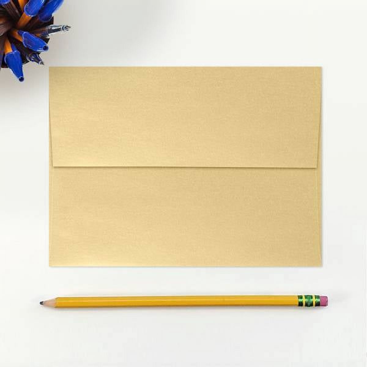 LUXPaper A7 Invitation Envelopes, 5 1/4 x 7 1/4, Blonde Gold Metallic, 50/Pack