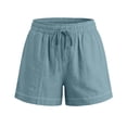 thumbnail image 6 of Tumotour Summer Board Shorts for Women'S Checkered Double Pocket Wide-Leg Shorts Loose Sporty Elasticated Side Pocket Drawstring Elastic Waist Shorts Athletic Workout Shorts, 6 of 7